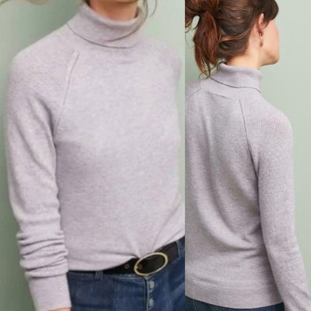 Meadow Rue Anthropologie Wool Turtleneck Sweater